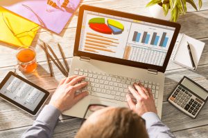 Graph Marketing Digital Analysis Finance Concept - Stock Image